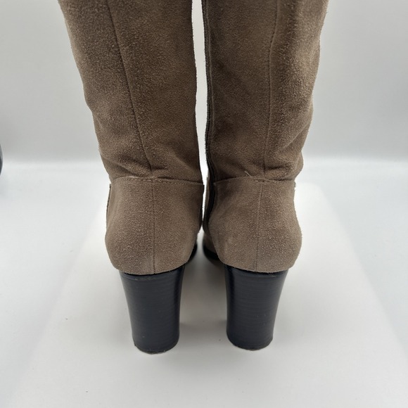 Lord & Taylor 424 Fifth Tall Suede Knee Boots,Women's SZ: 6 M,Beige,Cuff/Uncuff - Picture 13 of 16